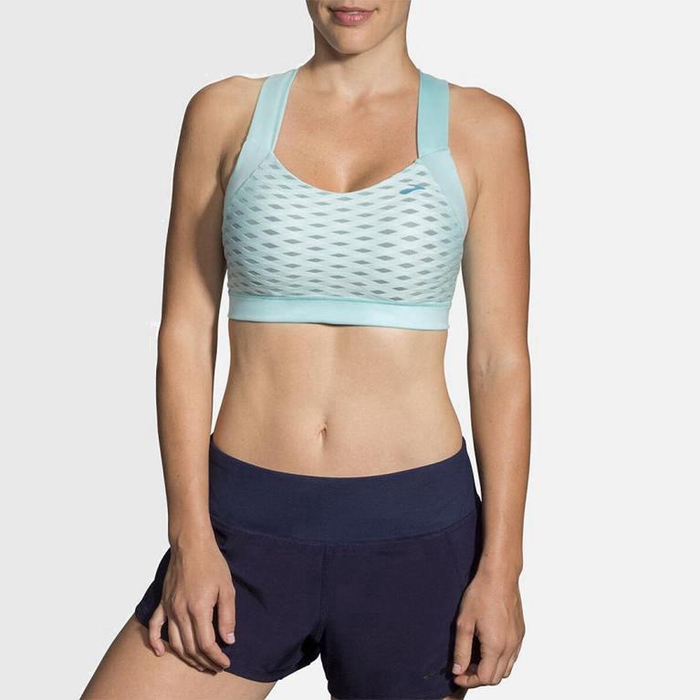 Brooks Women's Uplift Crossback Running Bra Singapore - Blue (21906-JPZA)